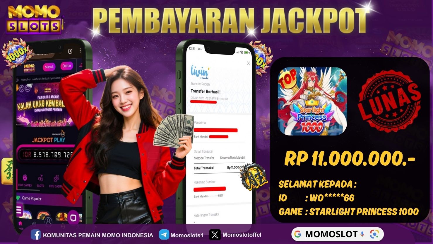 MOMOSLOTS JACKPOT SLOT STARLIGHT PRINCESS 1000